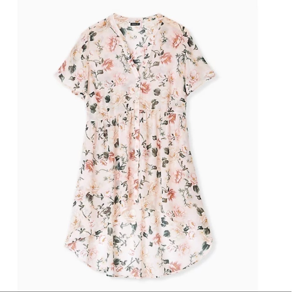 Torrid 5 LEXIE BABYDOLL CHIFFON TUNIC - Picture 4 of 8